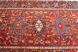 Vintage Red Tribal 5X13 Karajeh Persian Runner Rug