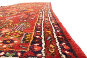 Vintage Red Tribal 3'7X9'5 Lilian Persian Runner Rug