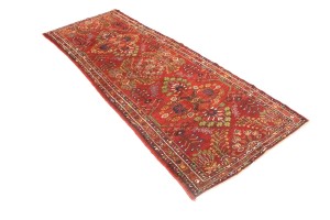 Vintage Red Tribal 3'7X9'5 Lilian Persian Runner Rug