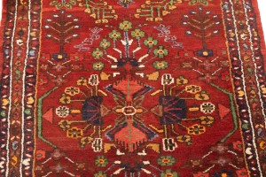Vintage Red Tribal 3'7X9'5 Lilian Persian Runner Rug
