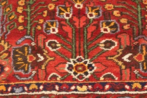 Vintage Red Tribal 3'7X9'5 Lilian Persian Runner Rug