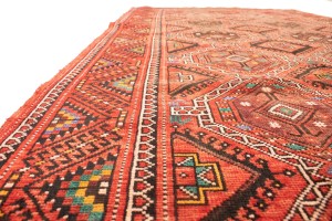 Vintage Red Tribal 5X10 Shiraz Lori Persian Rug