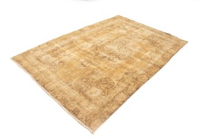 Antique Muted Distressed 7X11 Tabriz Persian Rug