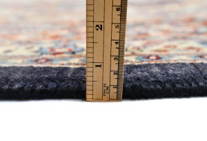 Purple-navy Vintage Pictorial 10X13 Kashmar Persian Oriental Rug