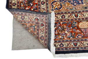 Purple-navy Vintage Pictorial 10X13 Kashmar Persian Oriental Rug