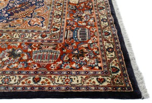 Purple-navy Vintage Pictorial 10X13 Kashmar Persian Oriental Rug