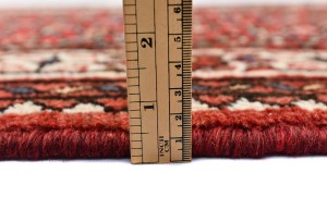 Vintage Red Tribal 3X13'5 Hamedan Persian Runner Rug