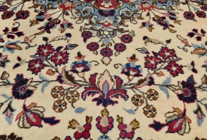 Cream Vintage Traditional 10X13 Kashmar Persian Oriental Rug