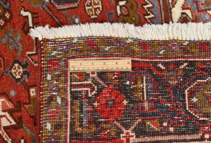 Vintage Red Geometric 8'6X11 Heriz Persian Rug