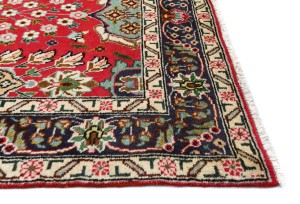 Vintage Red Traditional 3X16 Tabriz Persian Runner Rug