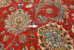 Vintage Red Traditional 10X12'6 Tabriz Persian Rug