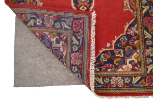 Vintage Red Traditional 2'8X4'3 Kashan Persian Rug
