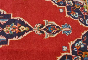 Vintage Red Traditional 2'8X4'3 Kashan Persian Rug