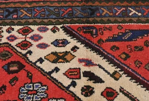 Vintage Tribal Cream 3'4X4'8 Hamedan Persian Rug