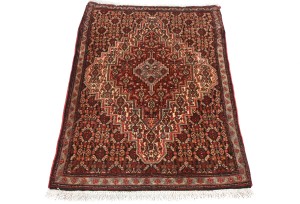 Cream Vintage Geometric 2X3 Bidjar Sanneh Persian Rug