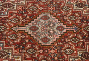 Cream Vintage Geometric 2X3 Bidjar Sanneh Persian Rug