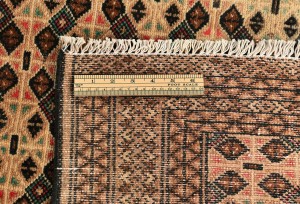 Semi Antique Beige Tribal 3'3X4'6 Turkoman Persian Rug