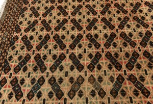 Semi Antique Beige Tribal 3'3X4'6 Turkoman Persian Rug