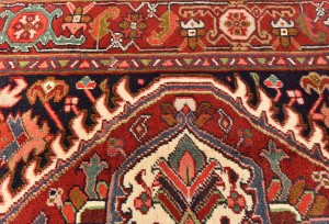 Vintage Traditional Geometric 7X10 Heriz Persian Rug