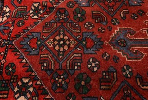 Vintage Red Tribal 4X7 Hamedan Persian Rug