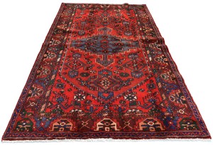 Vintage Red Tribal 4X7 Hamedan Persian Rug