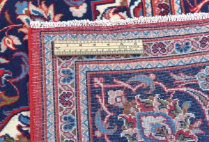 Vintage Red Traditional Floral 6'6X9'7 Kashan Persian Rug