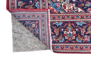 Vintage Red Traditional Floral 6'6X9'7 Kashan Persian Rug