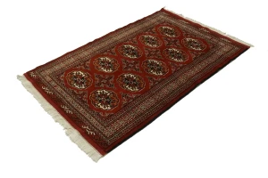 Red Tribal 3X5 Turkoman Persian Rug