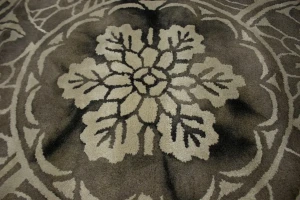 Brownish Gray Floral 5X8 Hand-Tufted Modern Rug