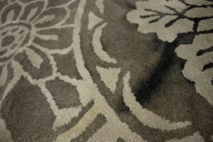 Brownish Gray Floral 5X8 Hand-Tufted Modern Rug