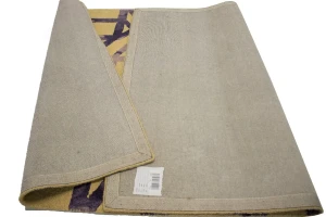 Buff & Purple Geometric 5X8 Hand-Tufted Modern Rug