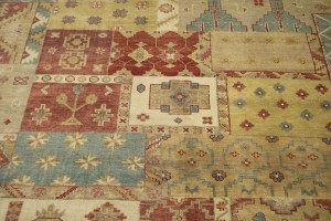 Multicolored Geometric 8X10 Patchwork Oriental Rug