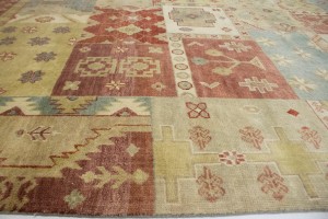Multicolored Geometric 8X10 Patchwork Oriental Rug