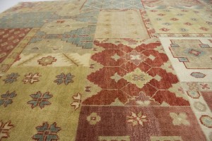 Multicolored Geometric 8X10 Patchwork Oriental Rug
