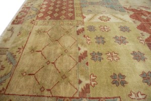 Multicolored Geometric 8X10 Patchwork Oriental Rug