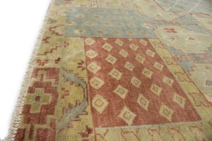 Multicolored Geometric 8X10 Patchwork Oriental Rug