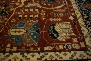 Rusty Red Floral 8X10 Oushak Oriental Rug