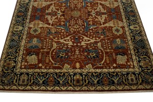 Rusty Red Floral 8X10 Oushak Oriental Rug