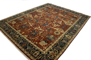 Rusty Red Floral 8X10 Oushak Oriental Rug
