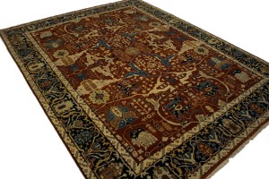 Rusty Red Floral 8X10 Oushak Oriental Rug