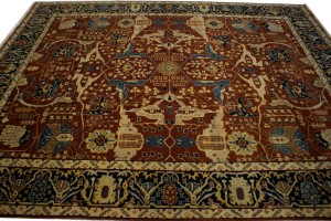 Rusty Red Floral 8X10 Oushak Oriental Rug