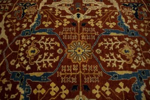 Rusty Red Floral 8X10 Oushak Oriental Rug