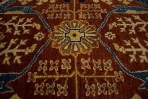 Rusty Red Floral 8X10 Oushak Oriental Rug