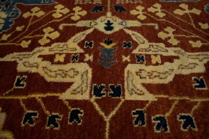 Rusty Red Floral 8X10 Oushak Oriental Rug