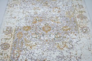 Distressed Abstract Hand-Carved 5X8 Modern Rug