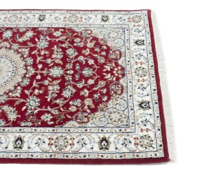 Red Floral 3X5 Indo-Nain Oriental Rug