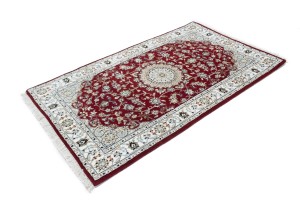 Red Floral 3X5 Indo-Nain Oriental Rug