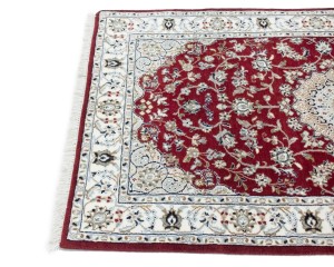 Red Floral 3X5 Indo-Nain Oriental Rug