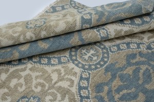 Muted Teal Blue Geometric 6X9 Modern Oriental Rug