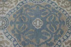 Muted Teal Blue Geometric 6X9 Modern Oriental Rug
